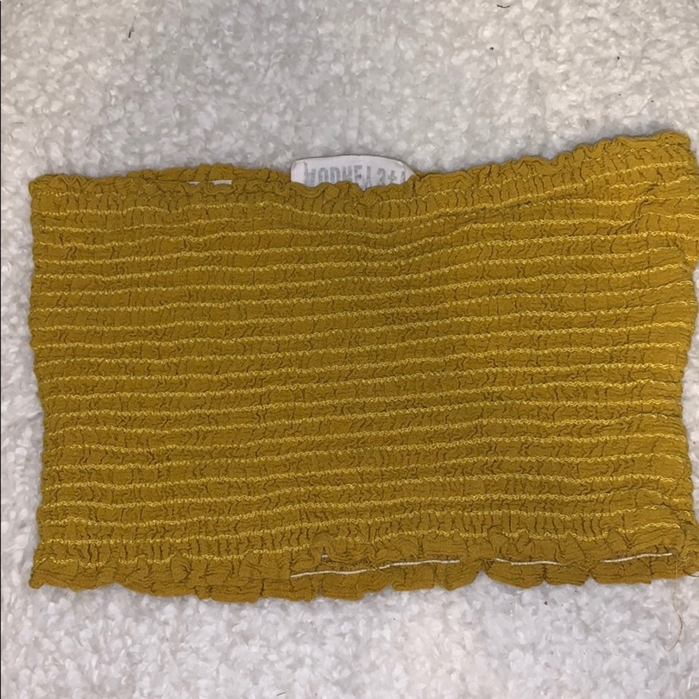 yellow crop top